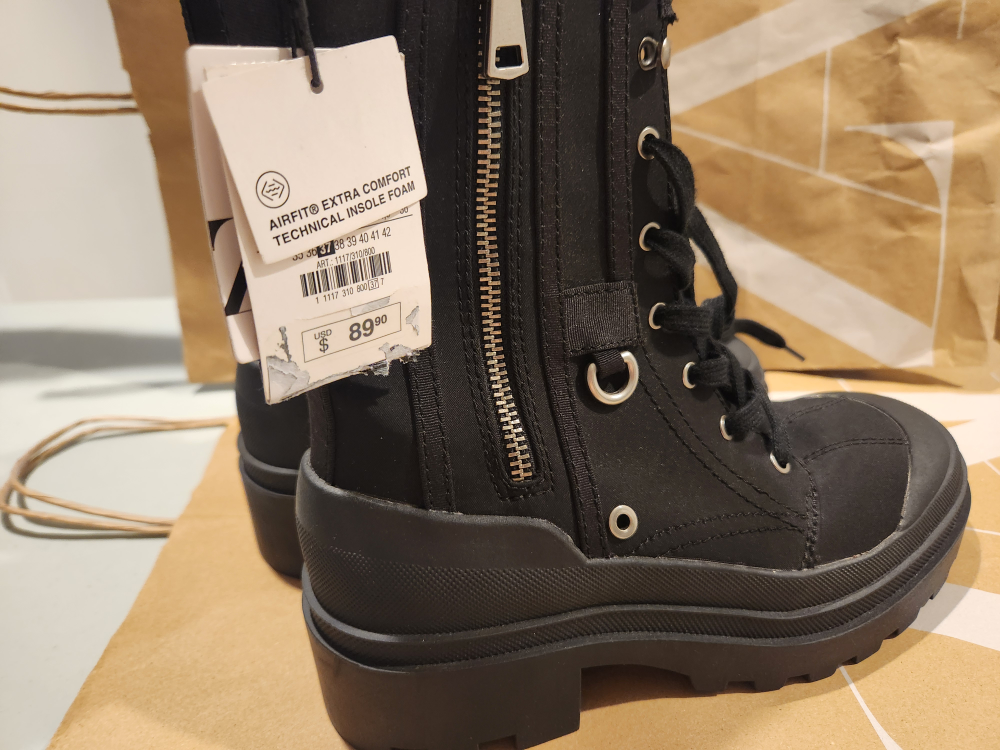 Zara Black Zippered Ankle Boots (37) - photo 4