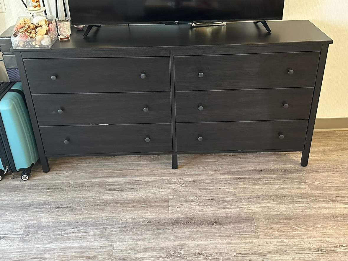Black 6 Drawer Dresser