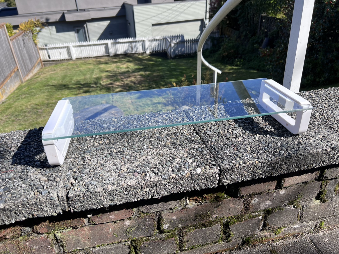 Glass Monitor Stand with USB Hub