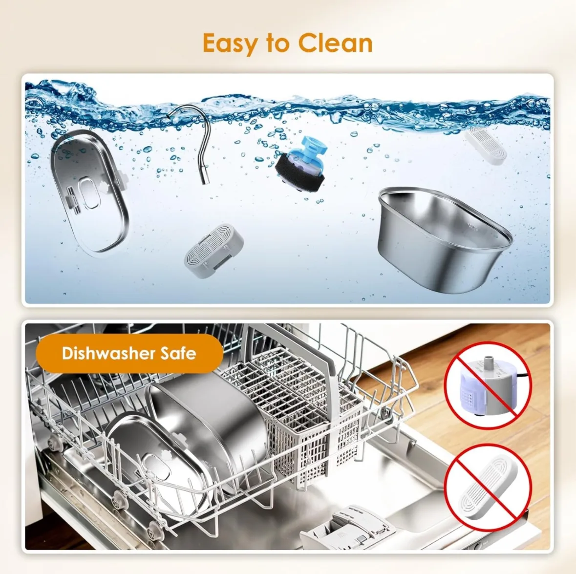 Stainless Steel Pet Water Fountain (brand new) image indicator(4)