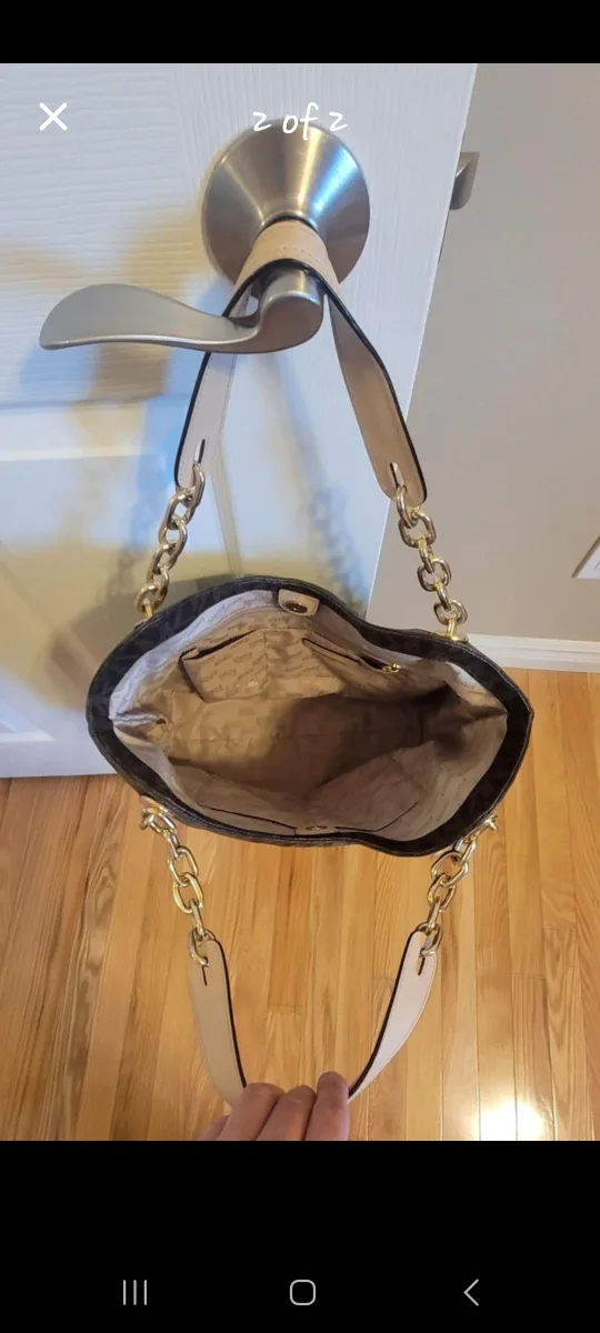 Michael Kors Brown and Tan Tote Bag image indicator(2)