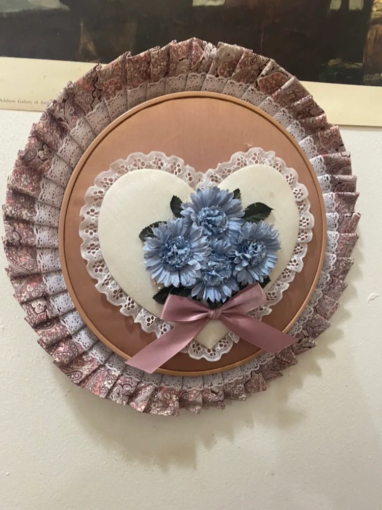 Vintage Floral Embroidered Wall Decor thumbnail