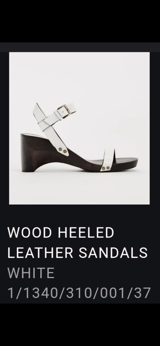 Zara White Leather Sandals