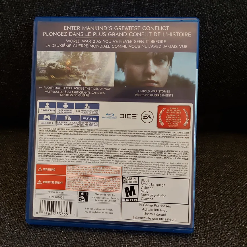 Battlefield V PS4 game image indicator(2)