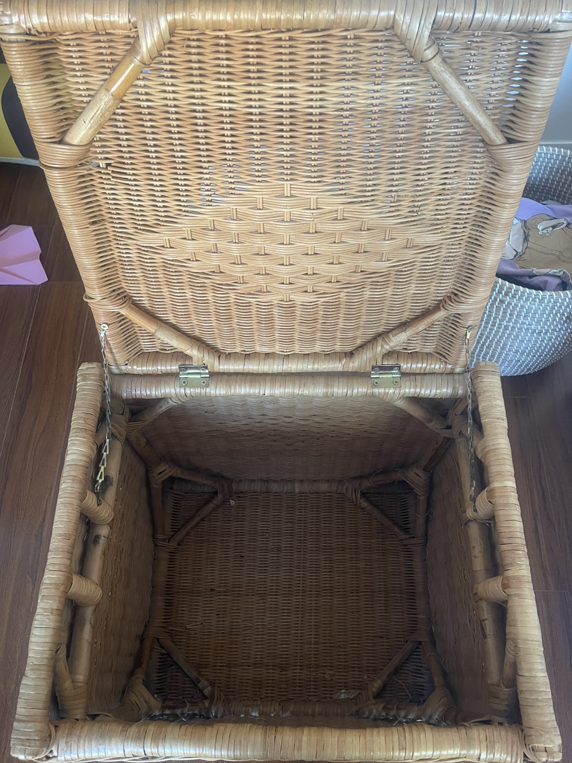 Wicker Storage Basket with Lid - photo 4