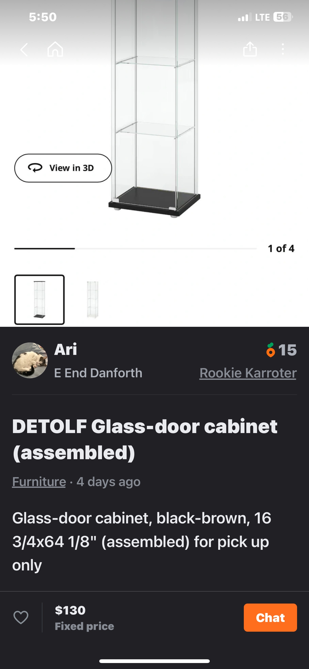 IKEA Detolf Glass-door Cabinet - photo 3