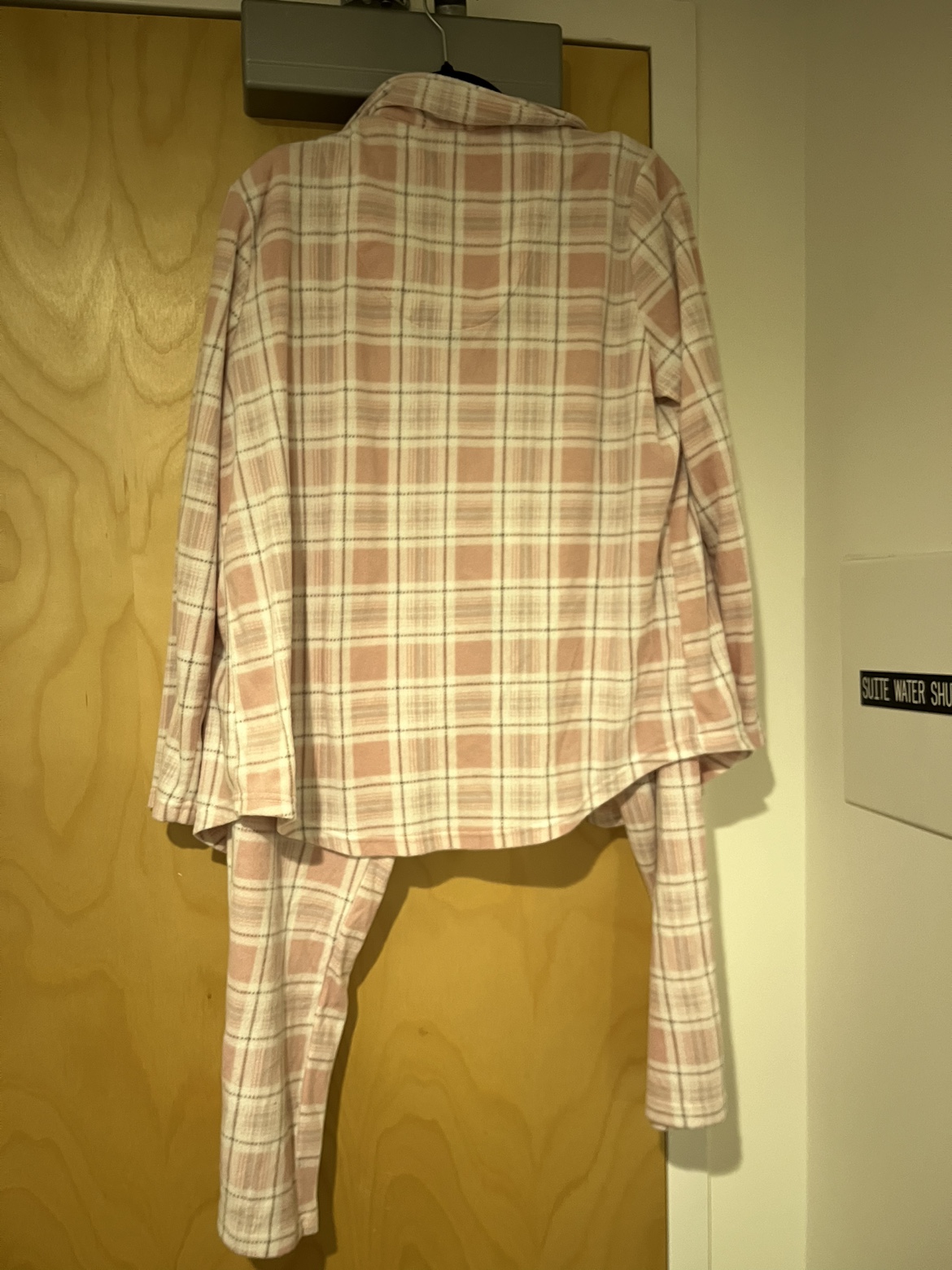 Pink and White Plaid Pajama Set - photo 2
