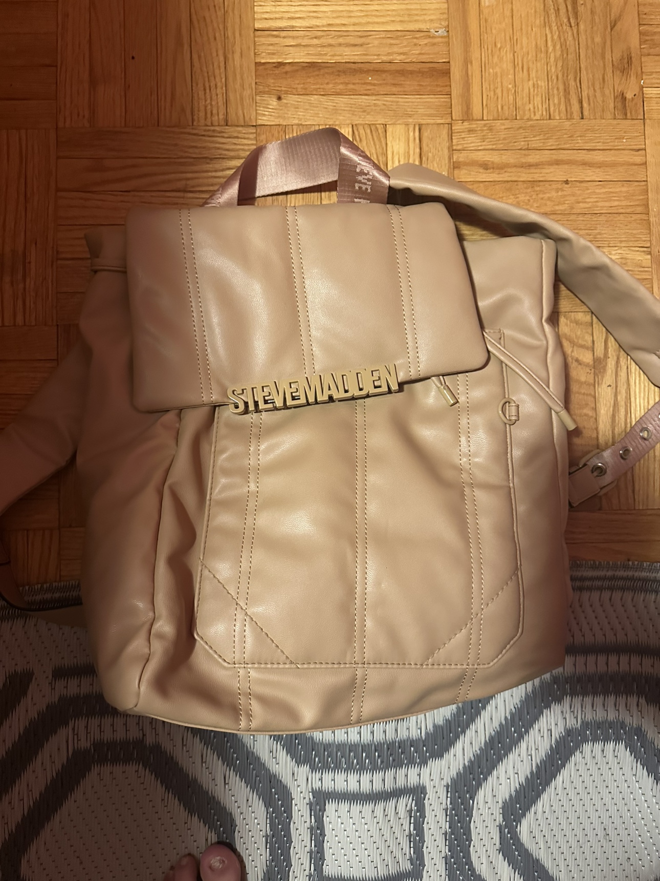 Steve Madden Faux Leather Backpack