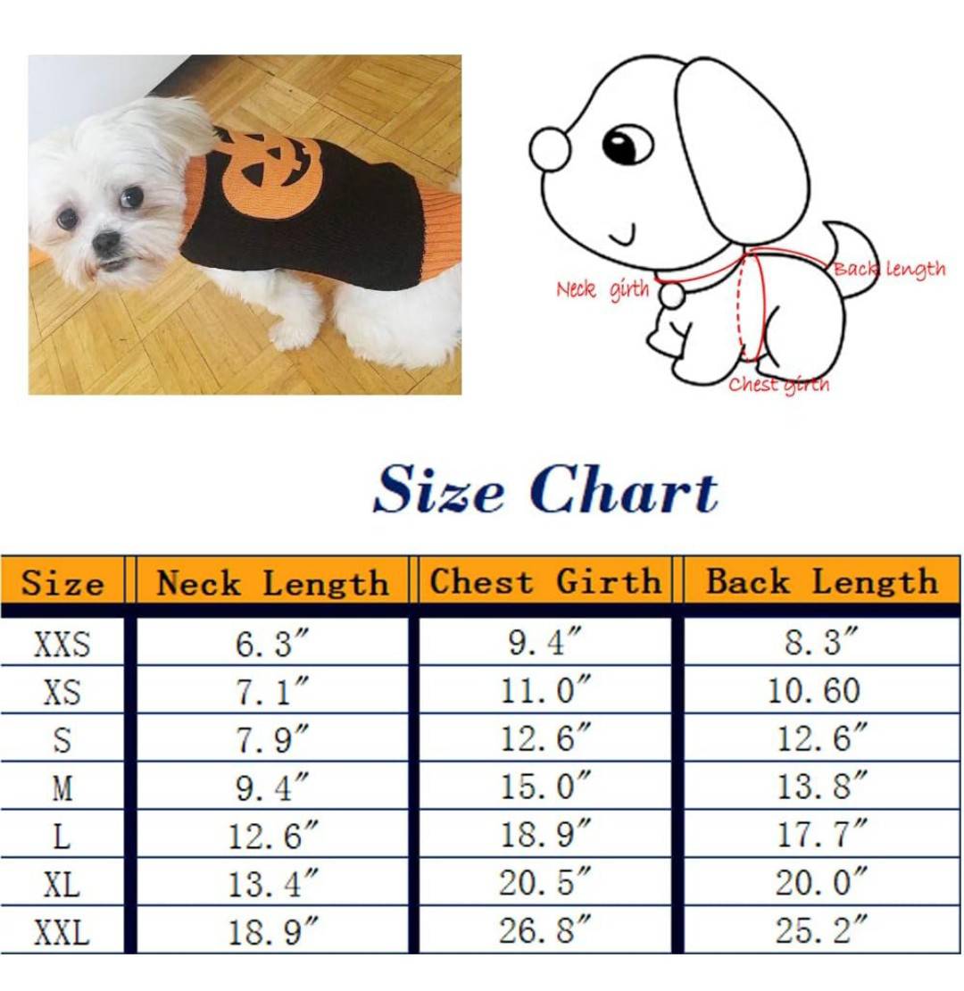 NEW!   Pumpkin Dog Sweater - photo 5