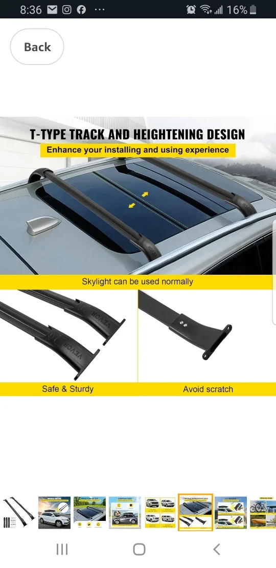 Mophorn Roof Rack Cross Bars brand new image indicator(6)