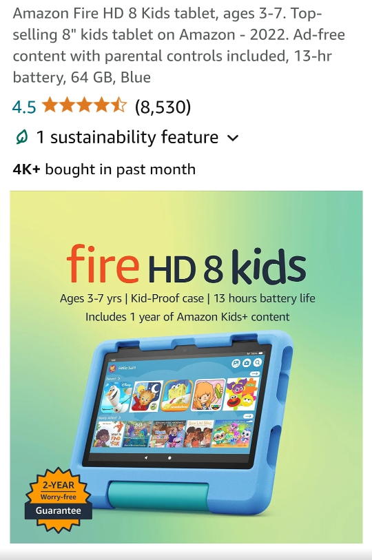 Amazon Fire HD 8 Kids Pro Tablet, 6+ Age, 32 GB *NEW*🔥 - photo 5