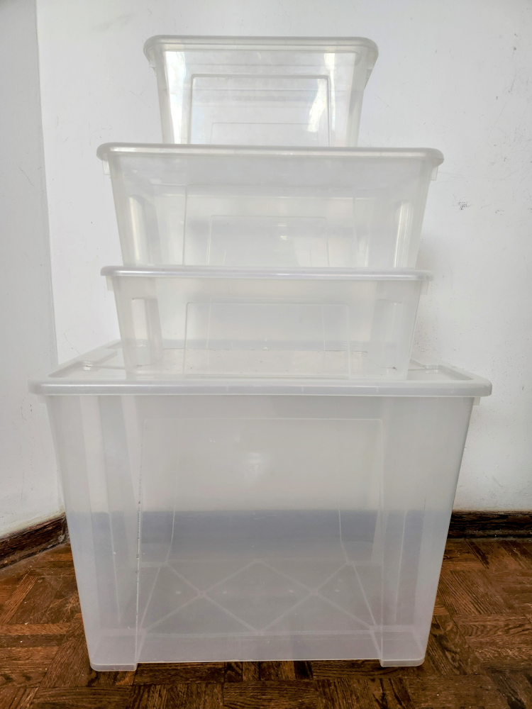 IKEA Clear Storage Box with lid (set of 4)