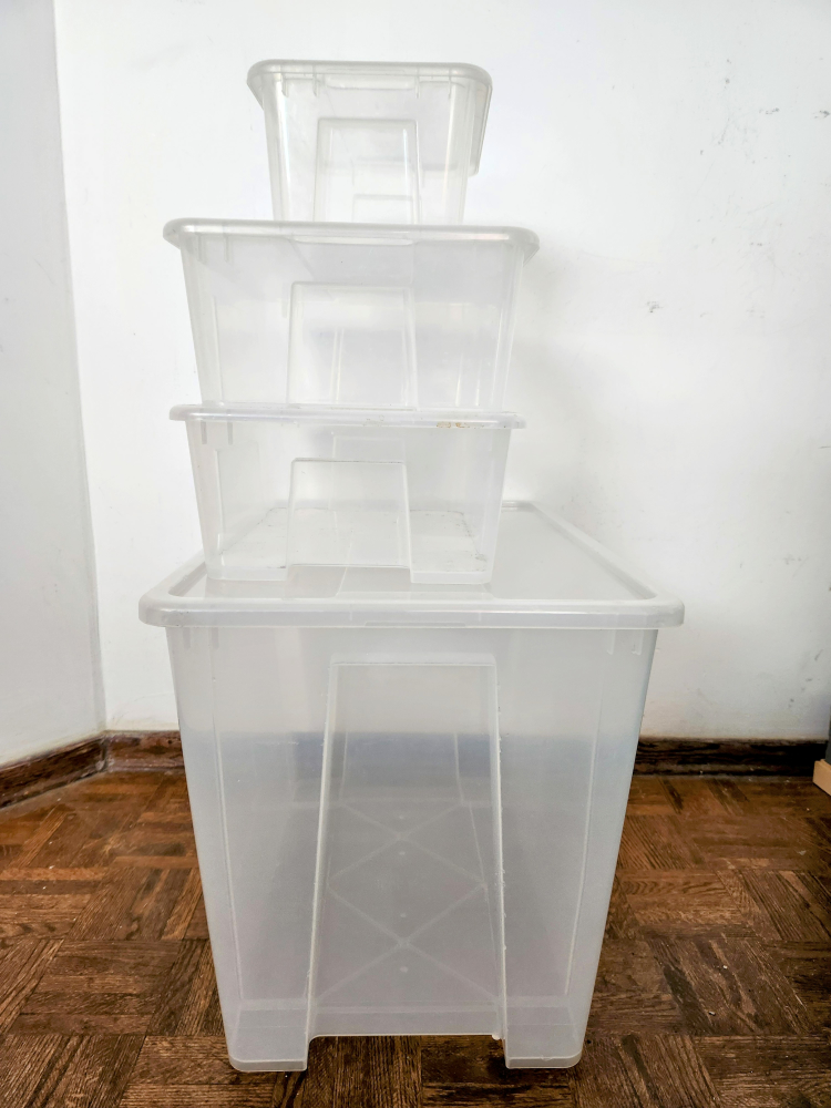 IKEA Clear Storage Box with lid (set of 4) - photo 2