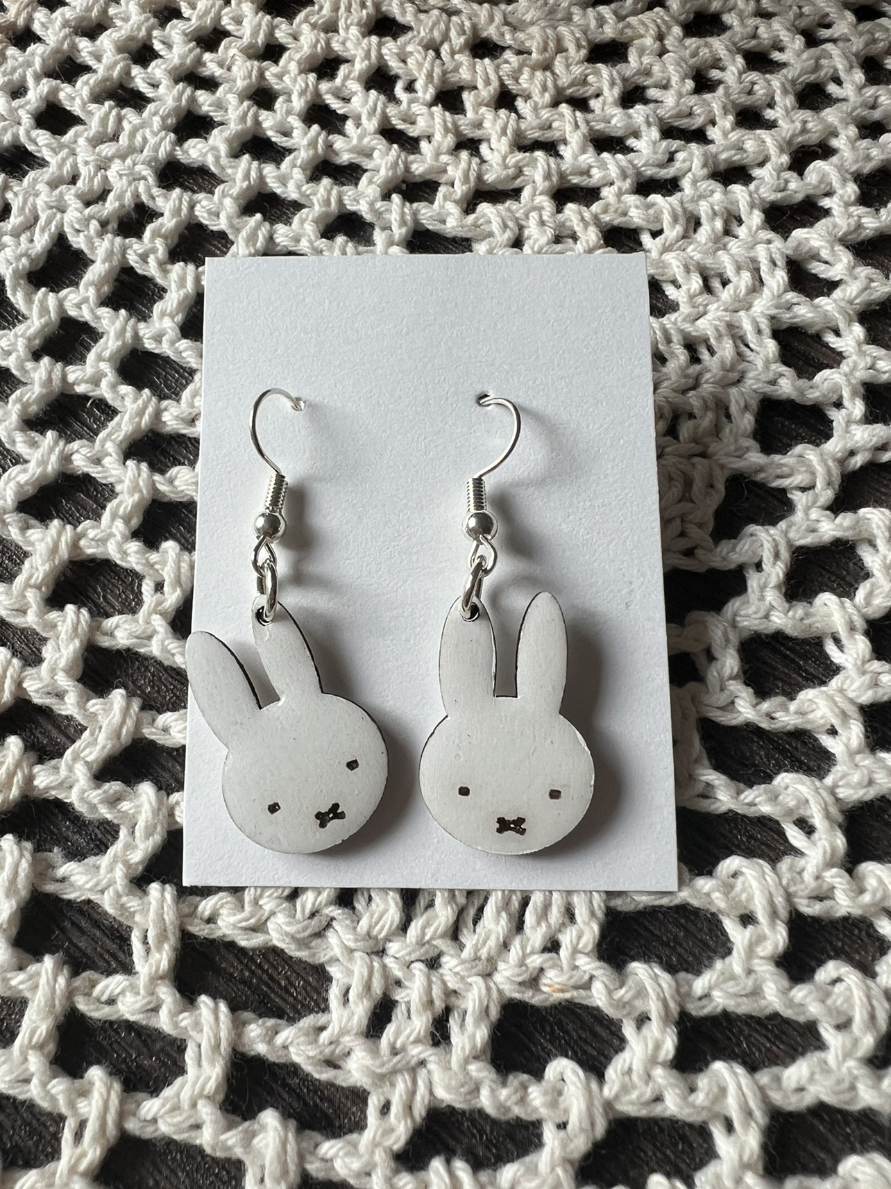 Handmade!! Miffy bunny 🐰 Earrings