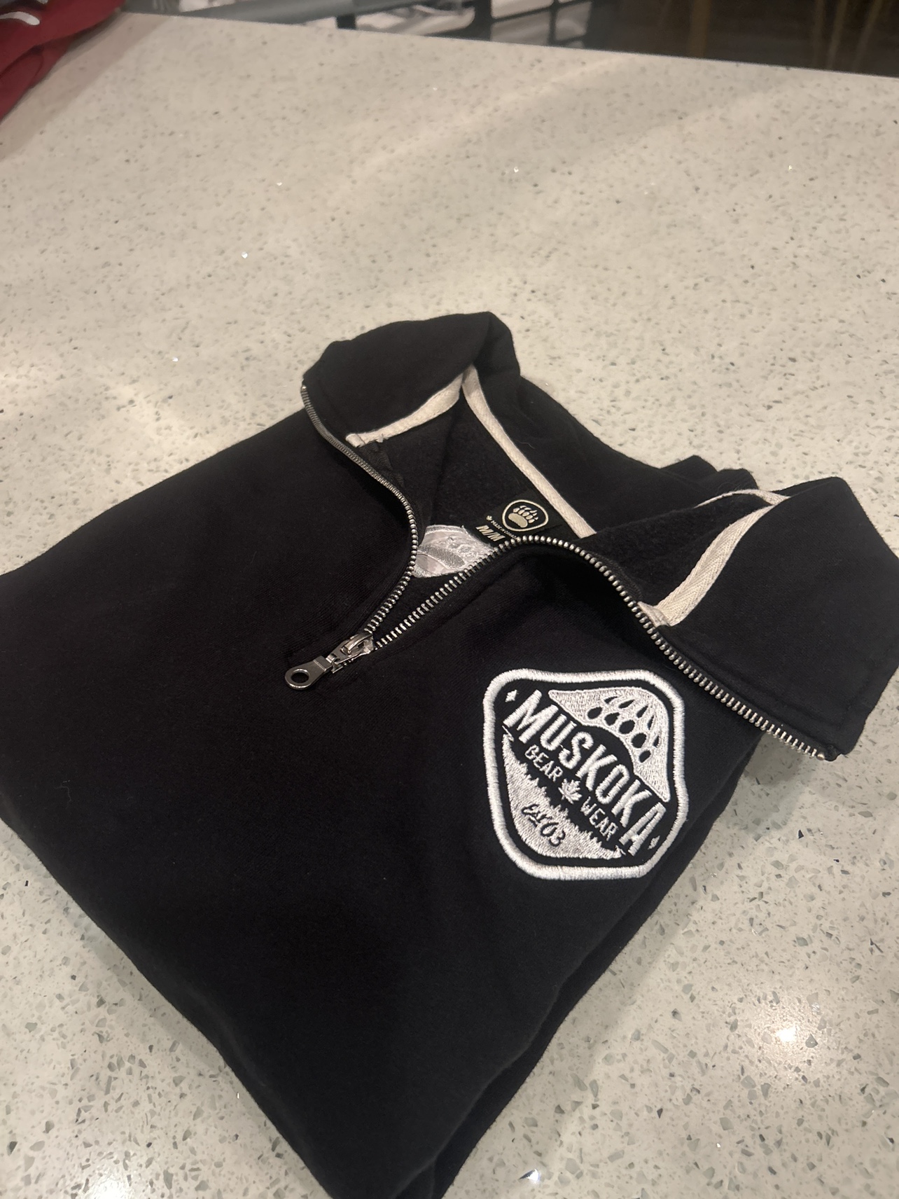 Black Muskoka Bear Wear 1/4 Zip