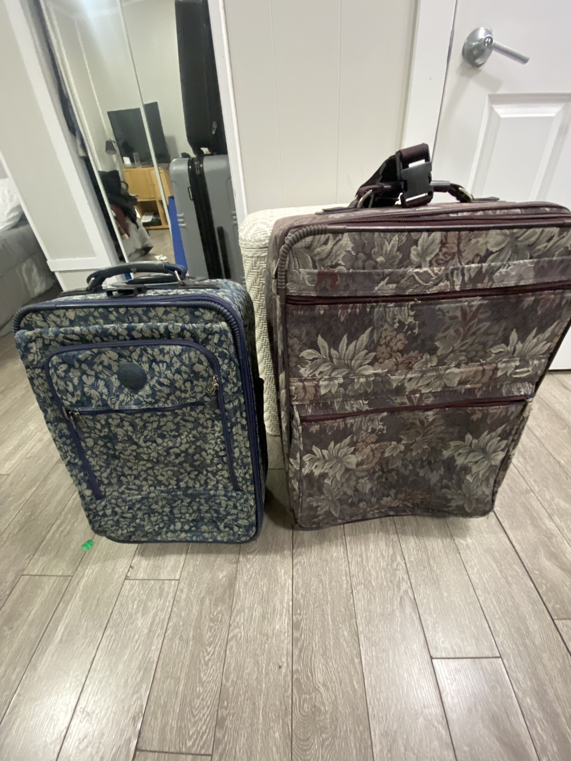 Set of Two Rolling Suitcases