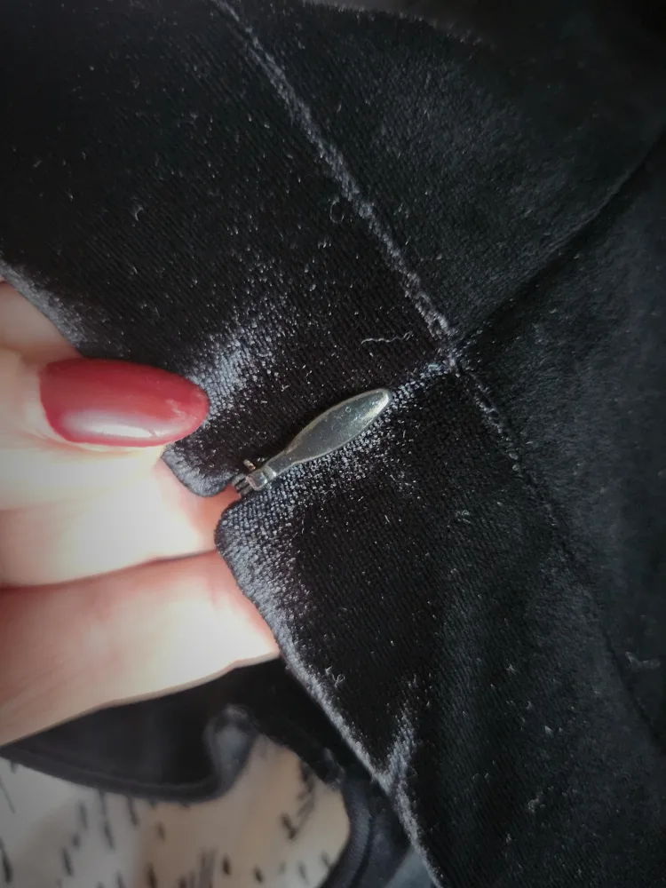 Black Velvet Strapless Dress image indicator(4)