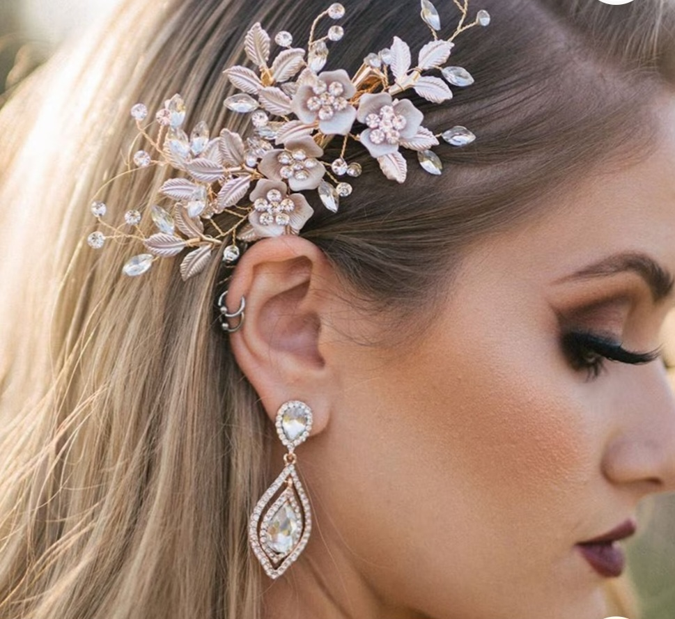 Rose Gold Bridal Hair Comb
