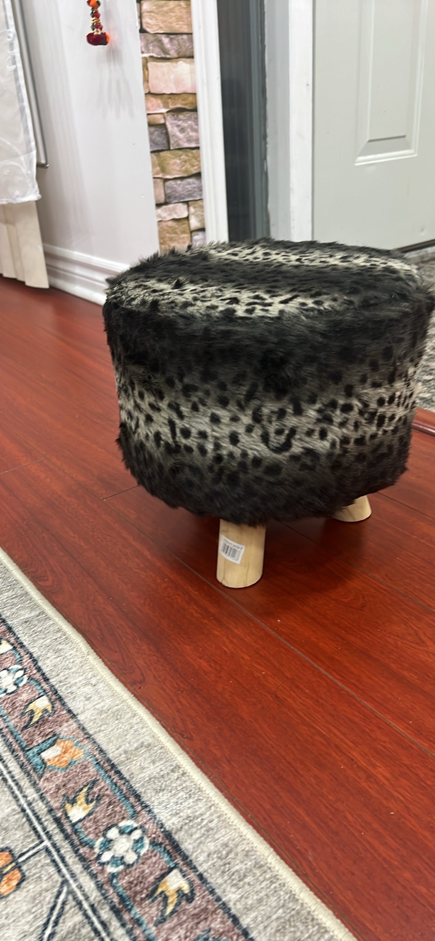 Leopard Print valvate Stool/ottoman - photo 3