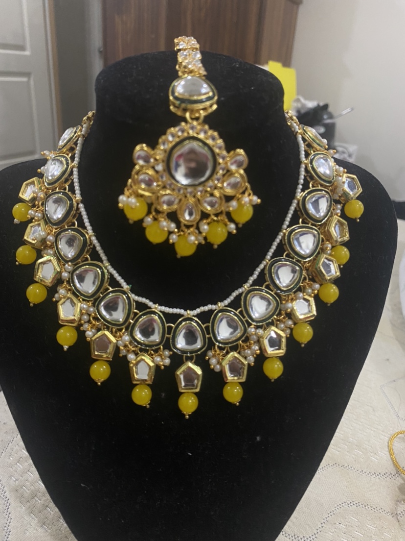 Necklace Set Kundan ( New) 2 colours available - photo 3