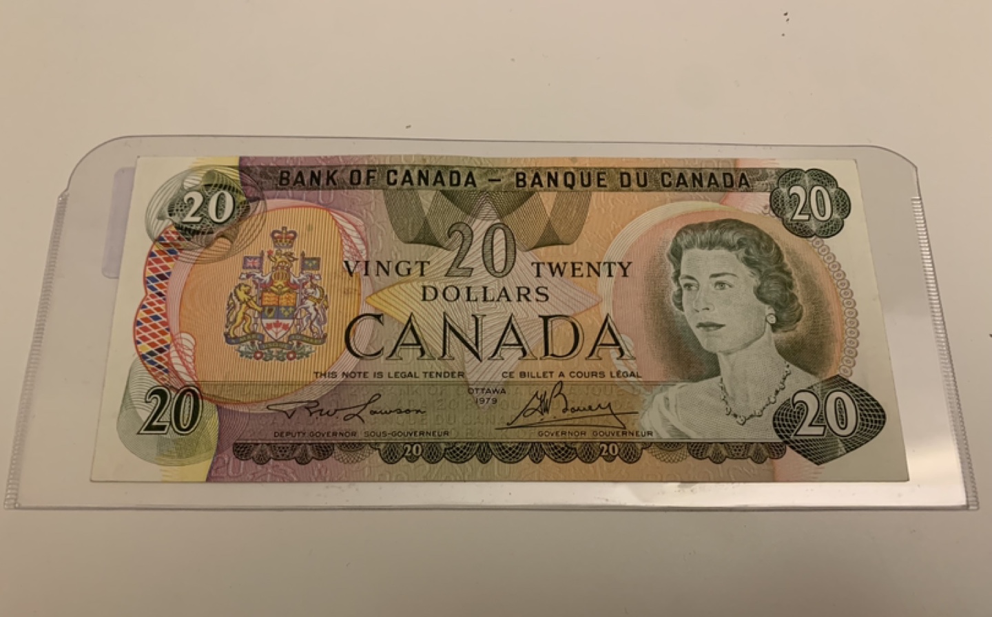 Vintage 1979 Canadian $20 Bill