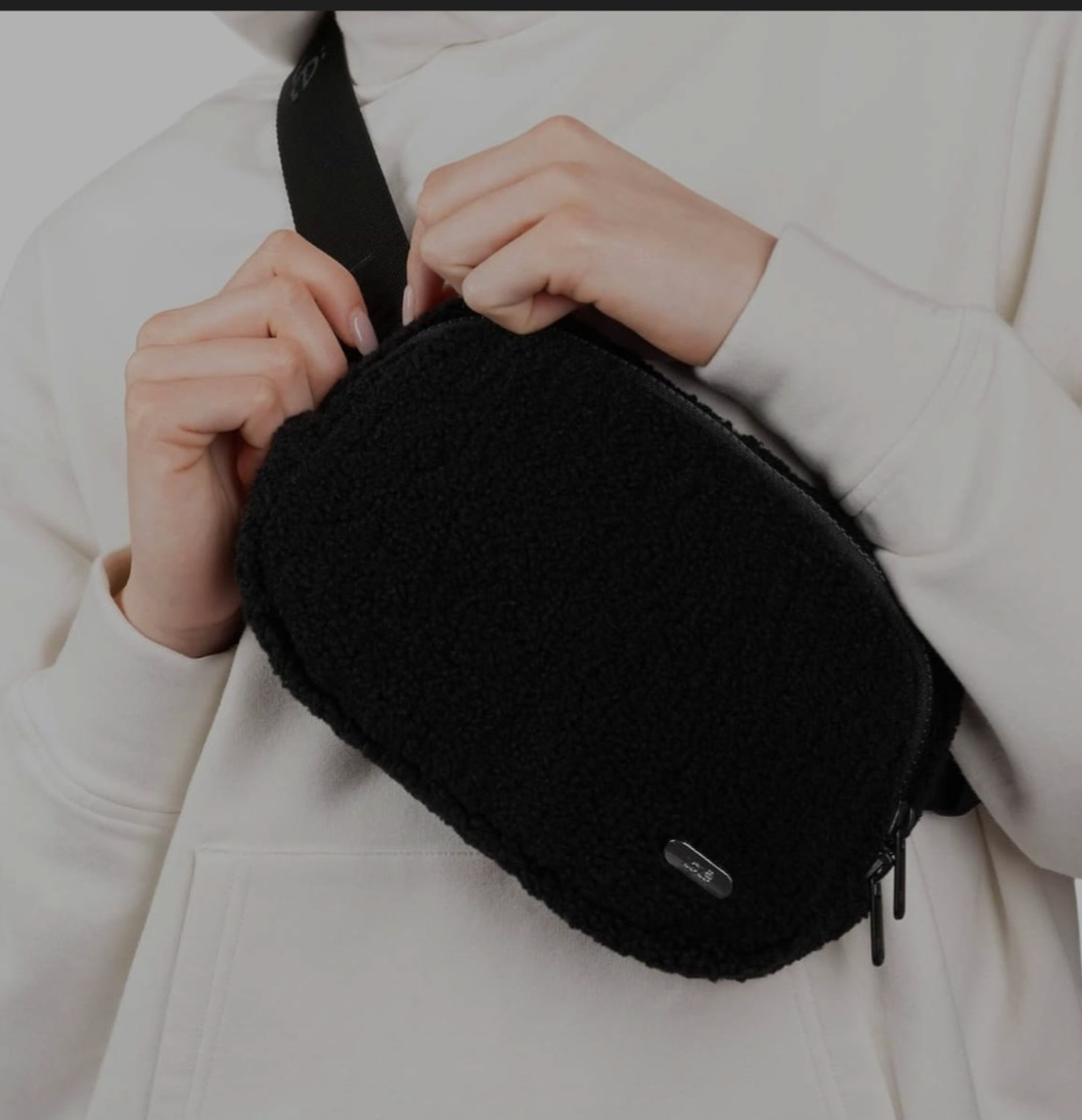 Lole Black Sherpa Belt bag