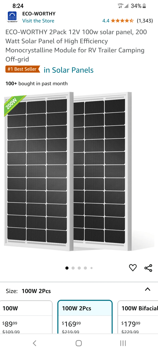 ECO-WORTHY 2-Pack 100W NEW Solar Panels - photo 4