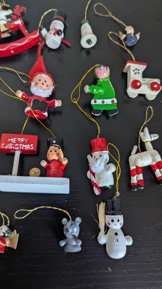 Vintage Wooden Christmas Ornaments Lot - photo 3