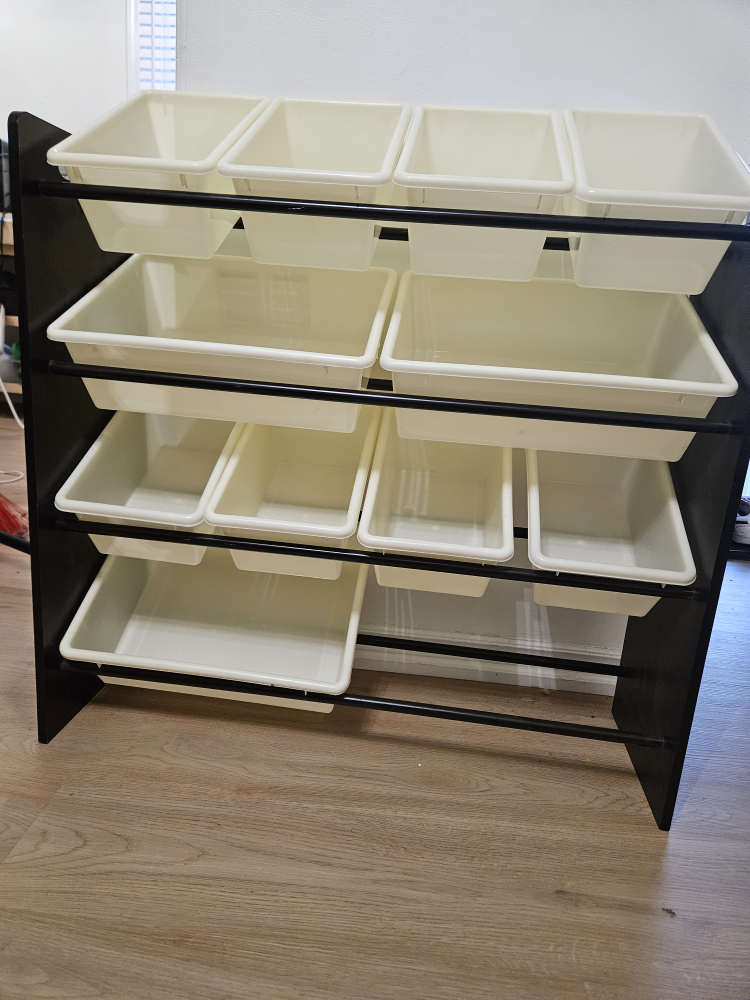 Black Toy Organizer with 12 Bins