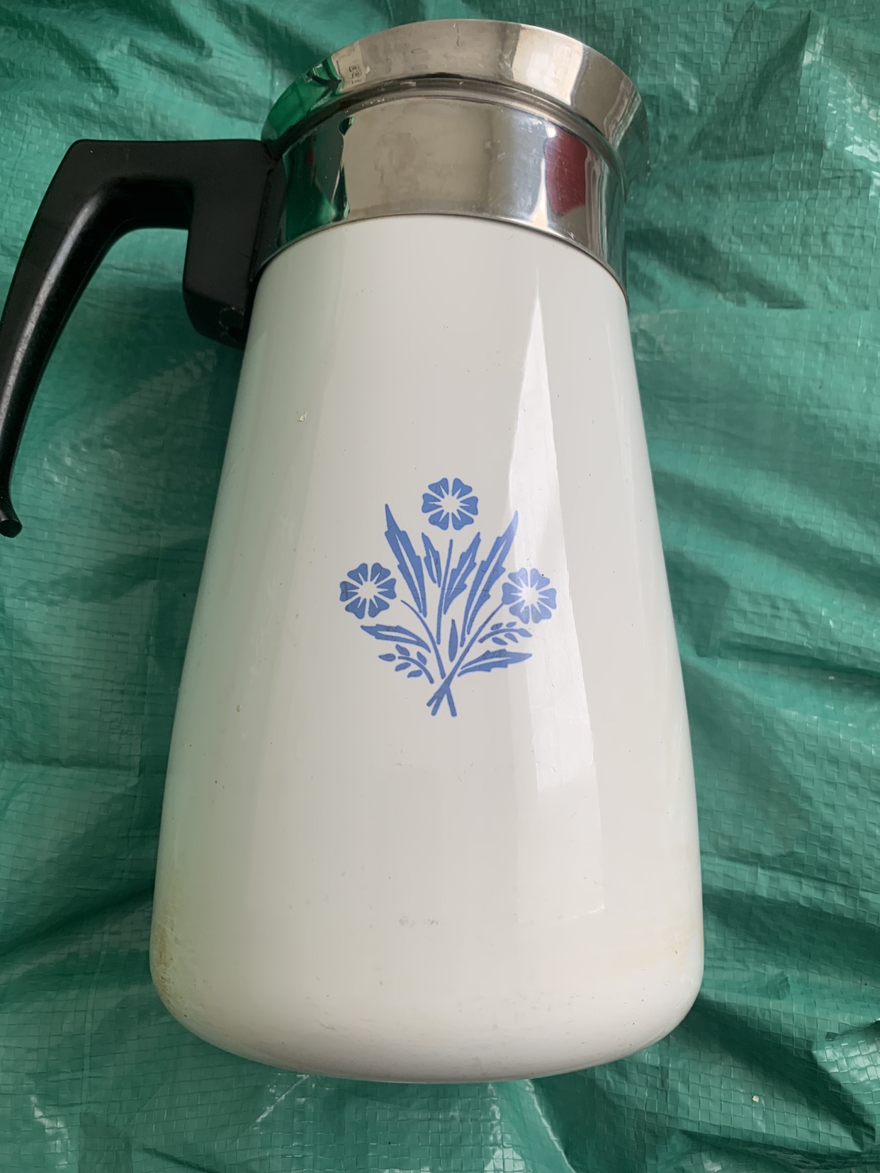 Vintage Blue Willow Coffee Percolator