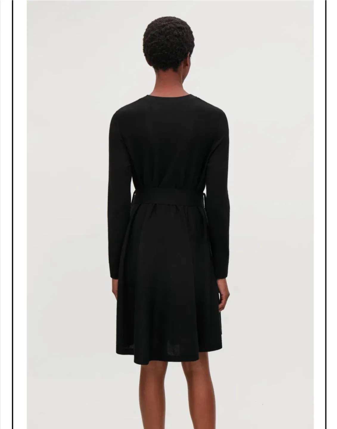 COS* Black Knit Dress with Belt image indicator(2)