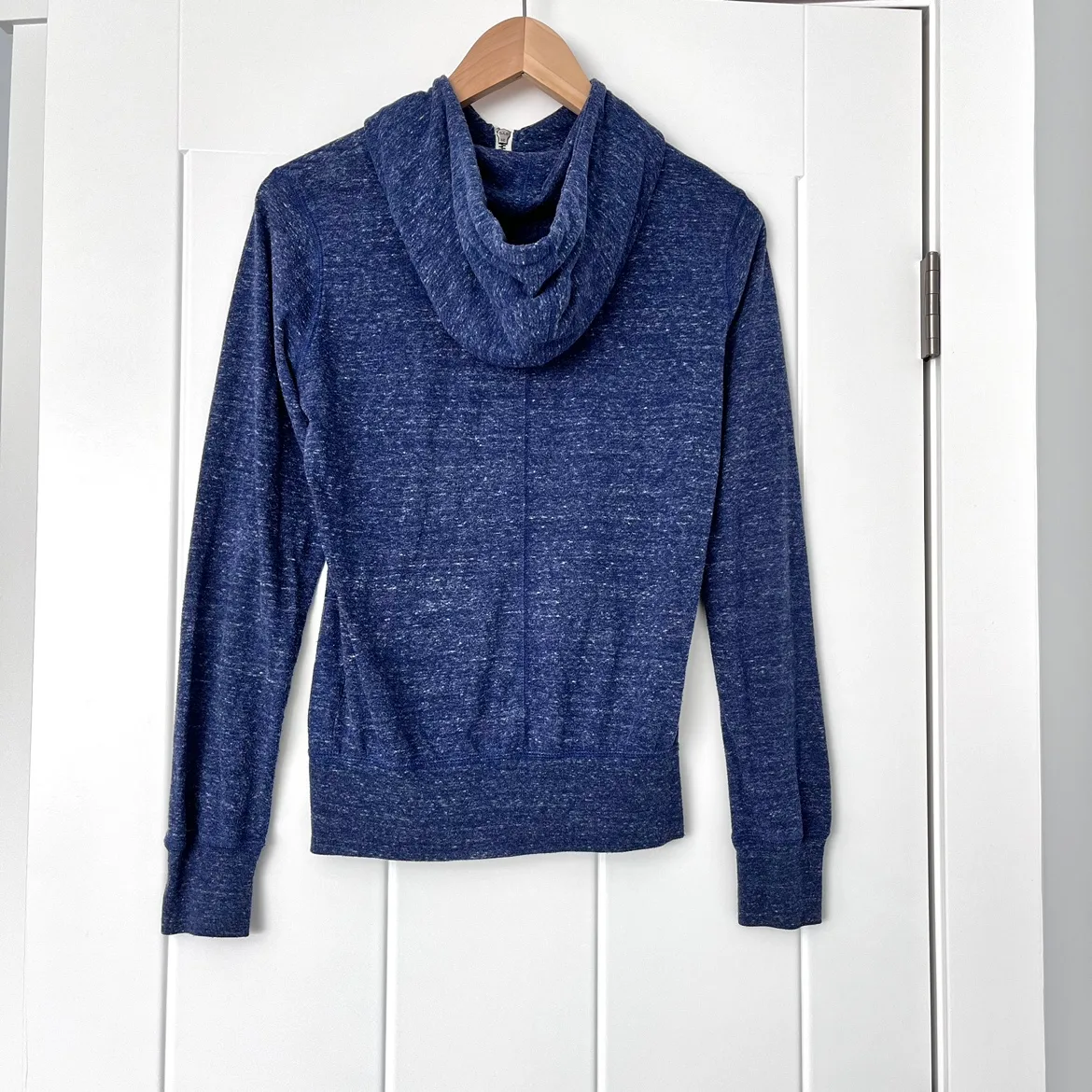 Nike Zip Up Drawstring Heathered Blue Hoodie Size Small image indicator(8)