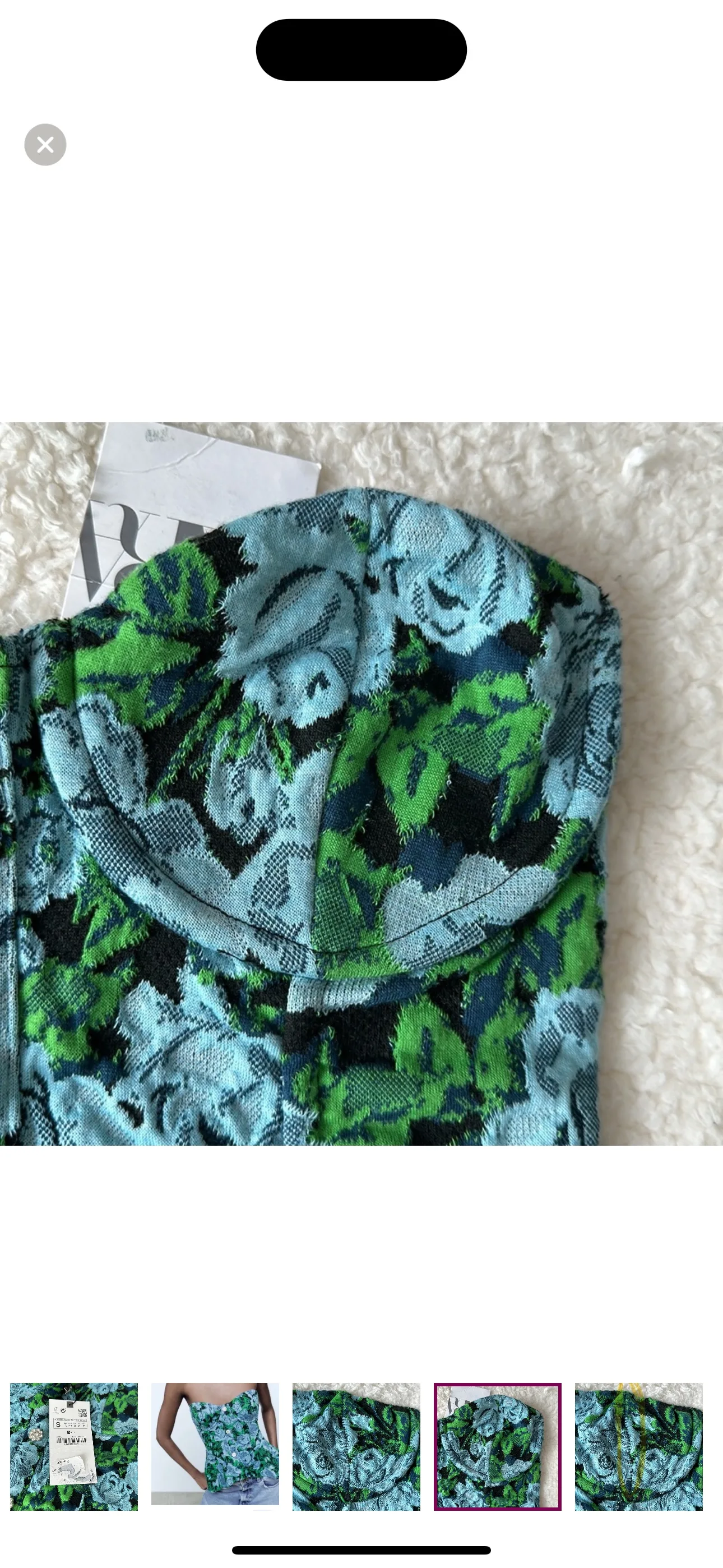 Zara Floral Strapless Top image indicator(6)