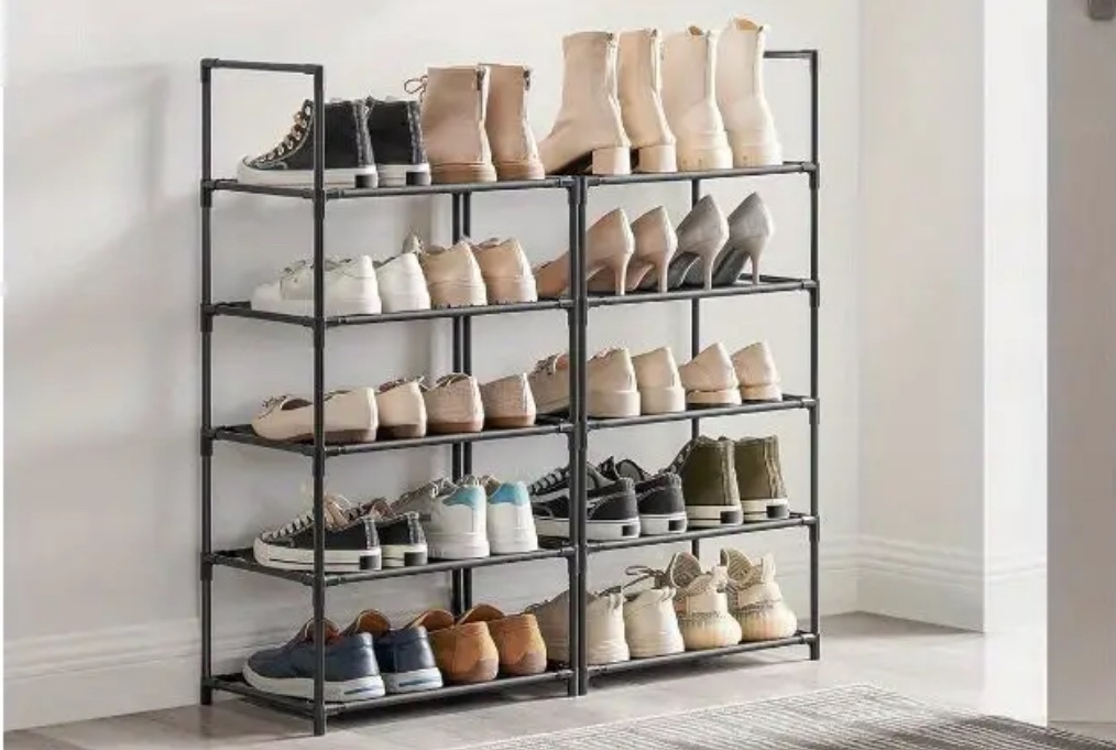 Black Metal Shoe Rack - photo 3