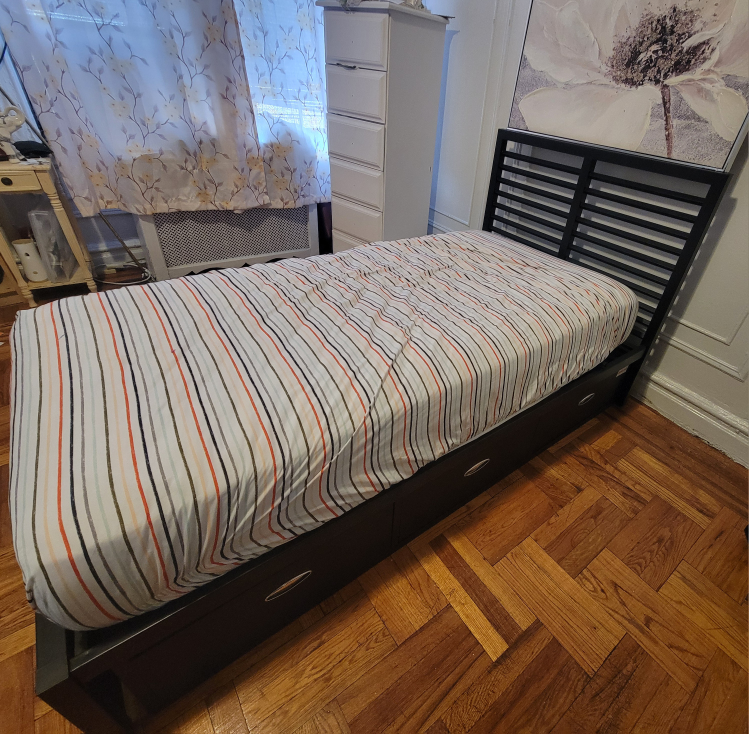 Twin Size Bed Frame with Storage - photo 2