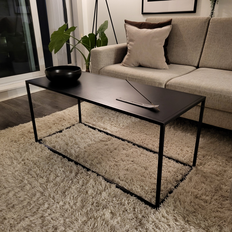 Modern Black Metal Coffee Table