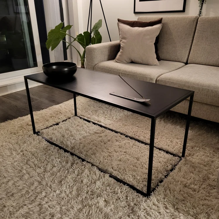 Modern Black Metal Coffee Table thumbnail