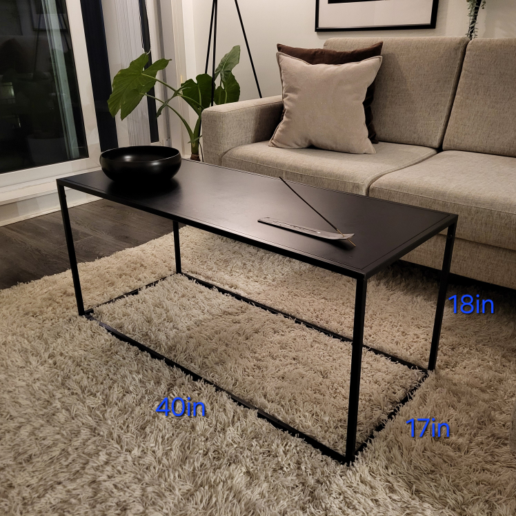 Modern Black Metal Coffee Table - photo 2