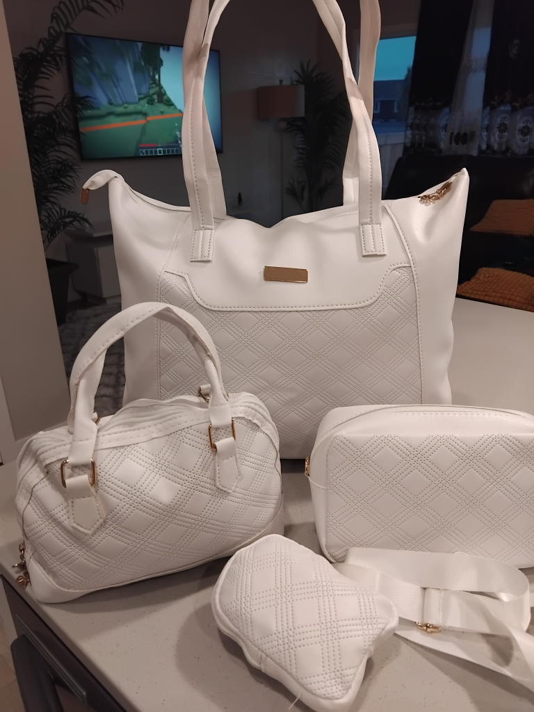 Elegant big capacity quilted tote bag set - photo 5