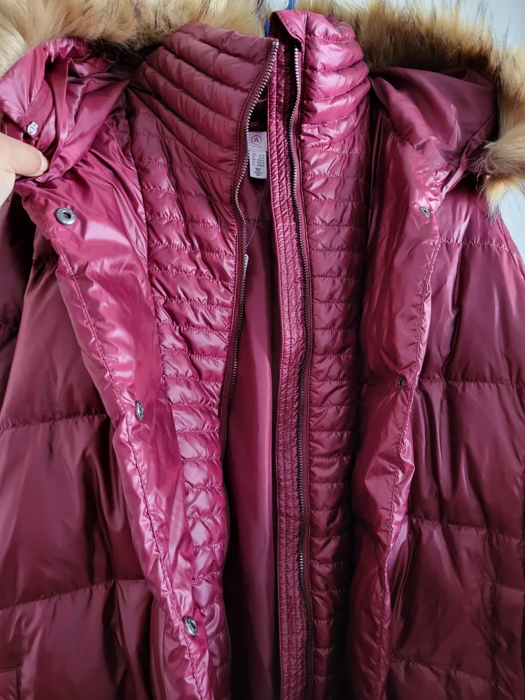 Addition Elle Burgundy Puffer Jacket/parka Size 3X image indicator(2)
