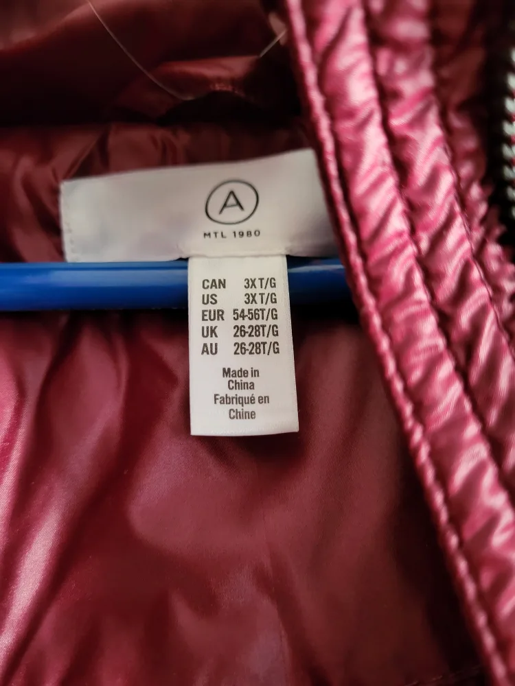 Addition Elle Burgundy Puffer Jacket/parka Size 3X image indicator(3)