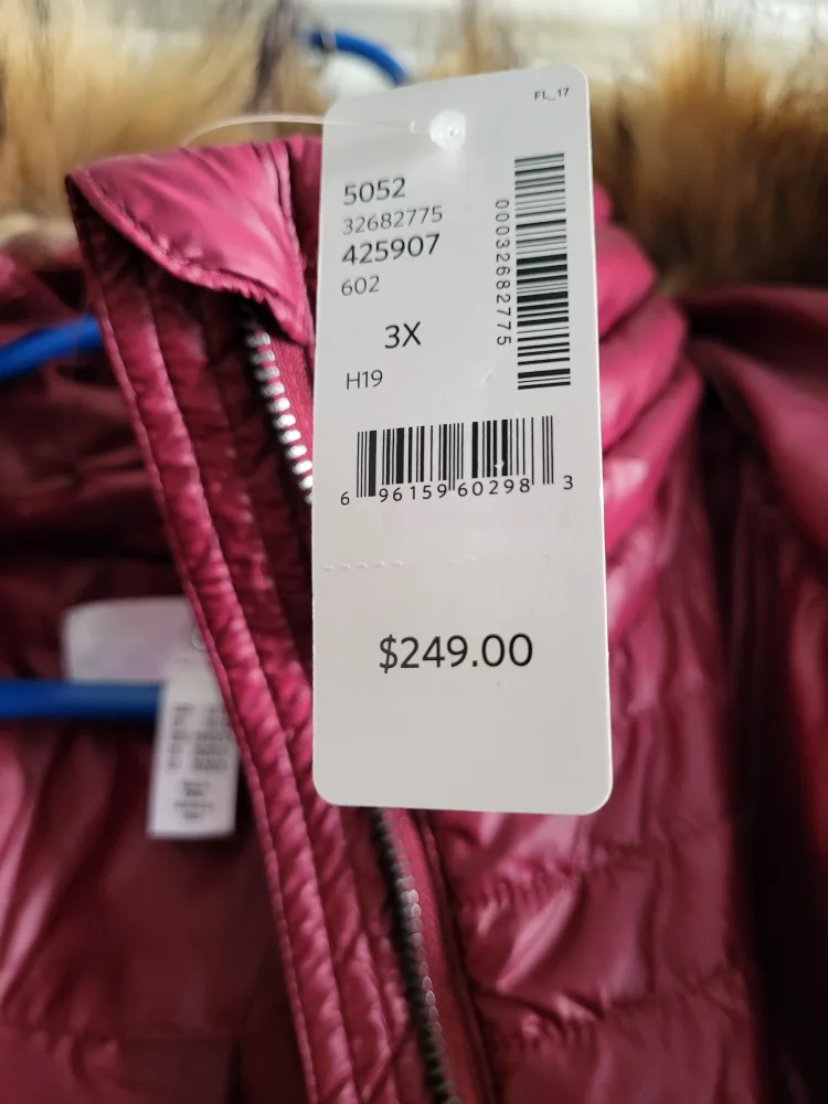 Addition Elle Burgundy Puffer Jacket/parka Size 3X image indicator(4)