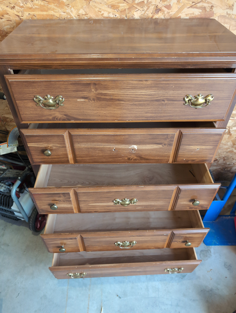 Five Drawer Wooden Dresser - photo 2