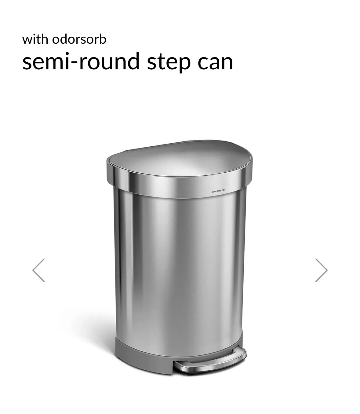 Simplehuman Semi-Round Step Can
