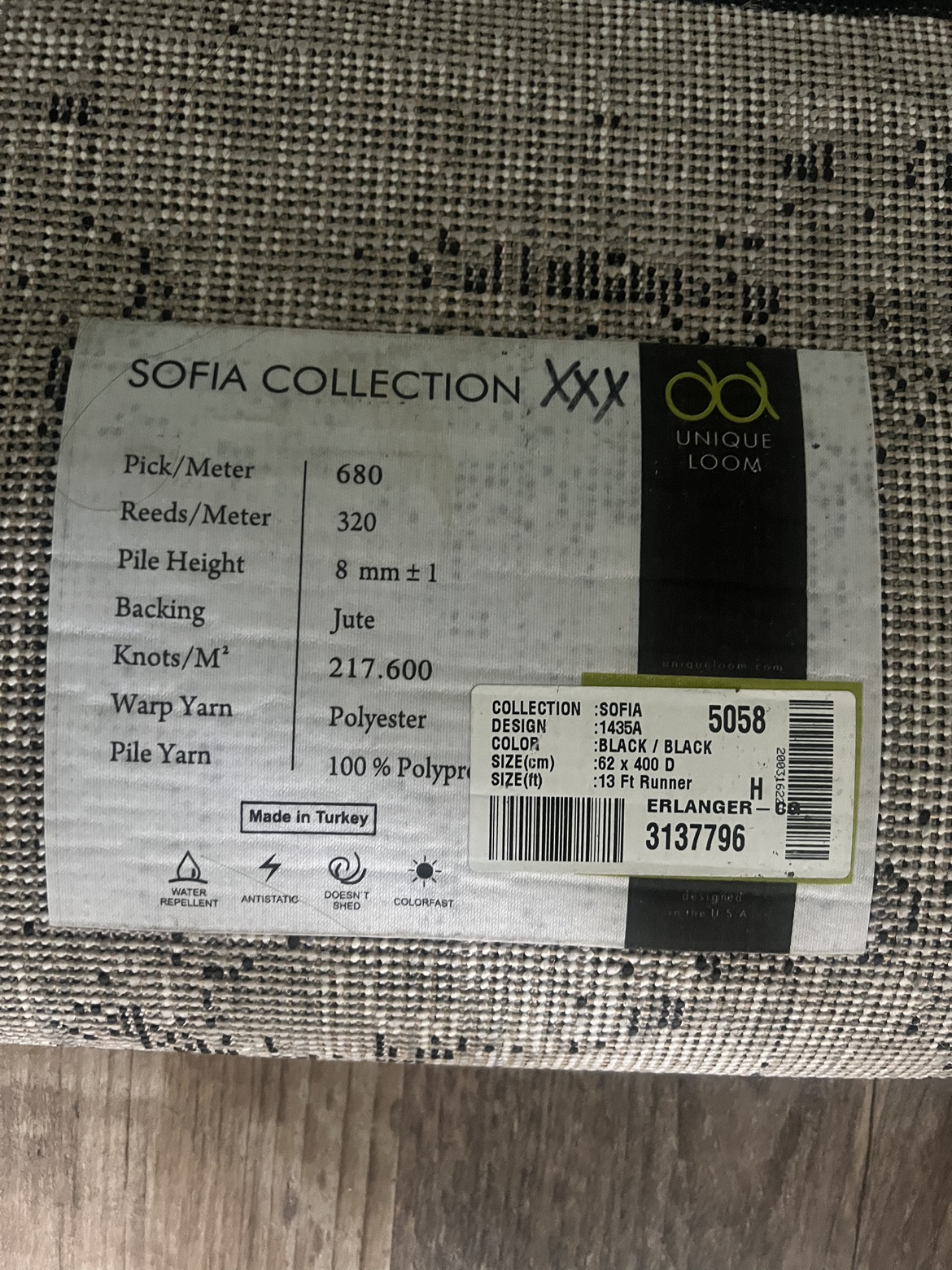 Unique Loom Sofia Collection Runner Rug - photo 4