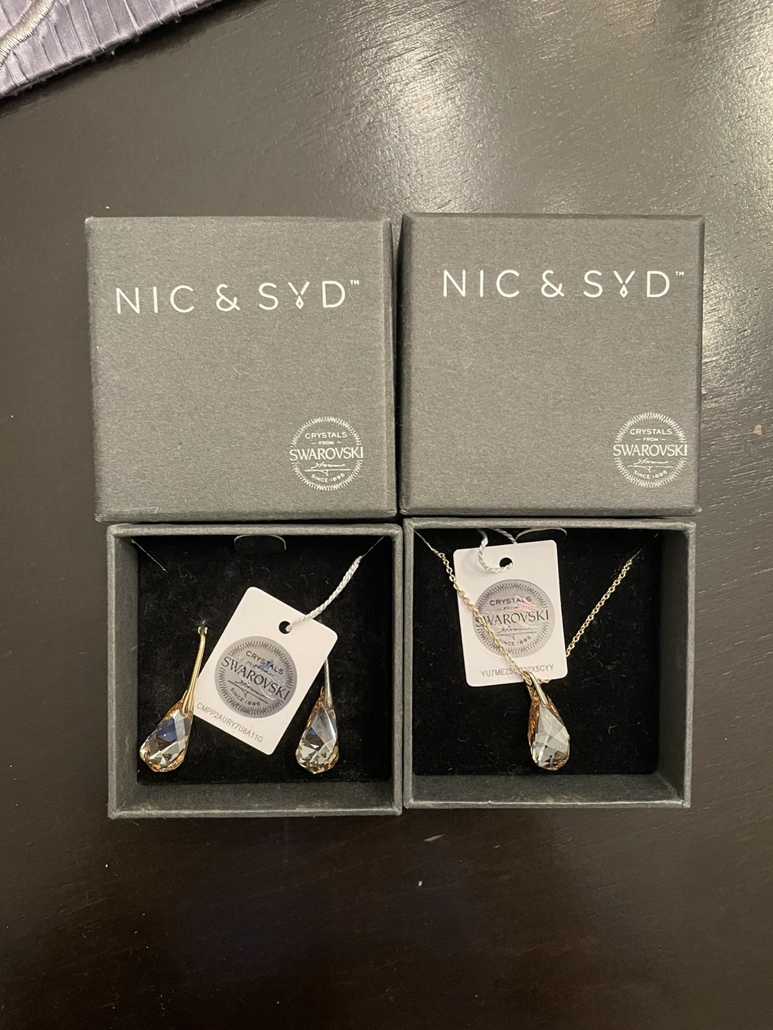 Swarovski Crystal Necklace and Earrings Set