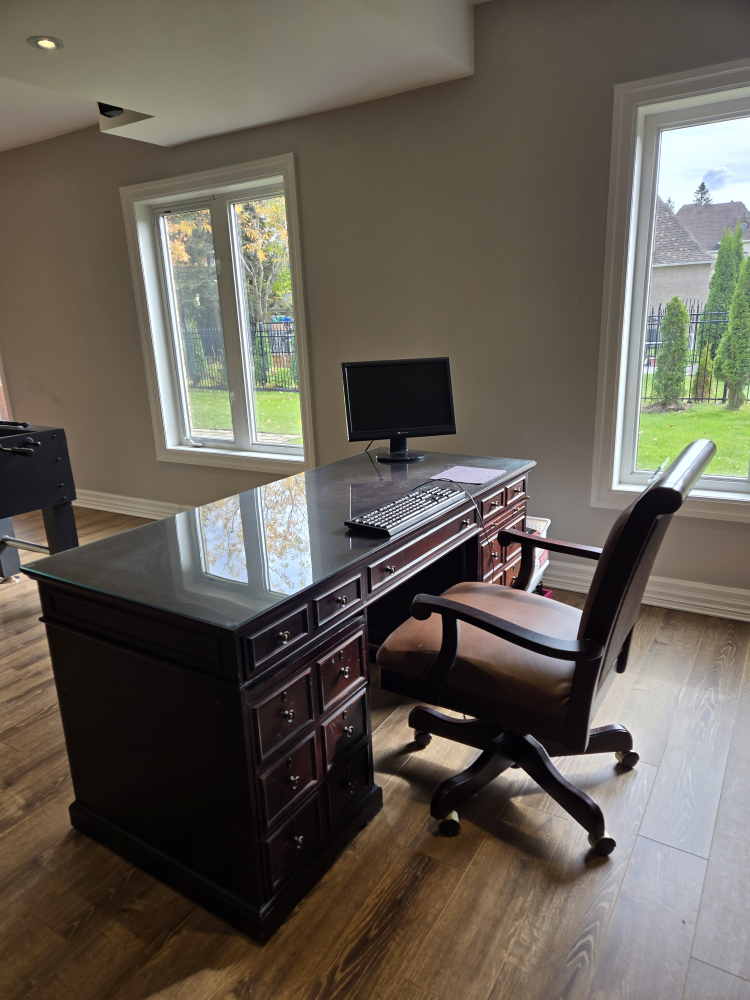 Bombay Stanton Executive Desk with Glass Top - photo 3