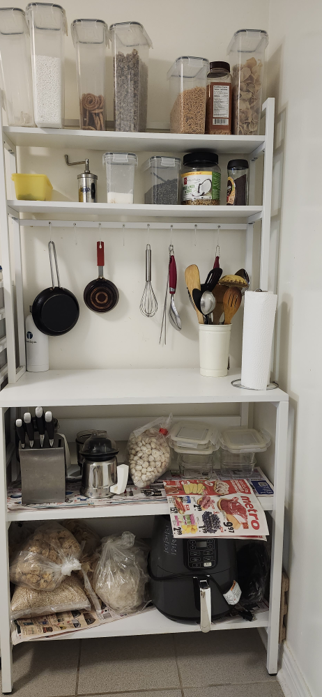 White Kitchen Shelf Unit