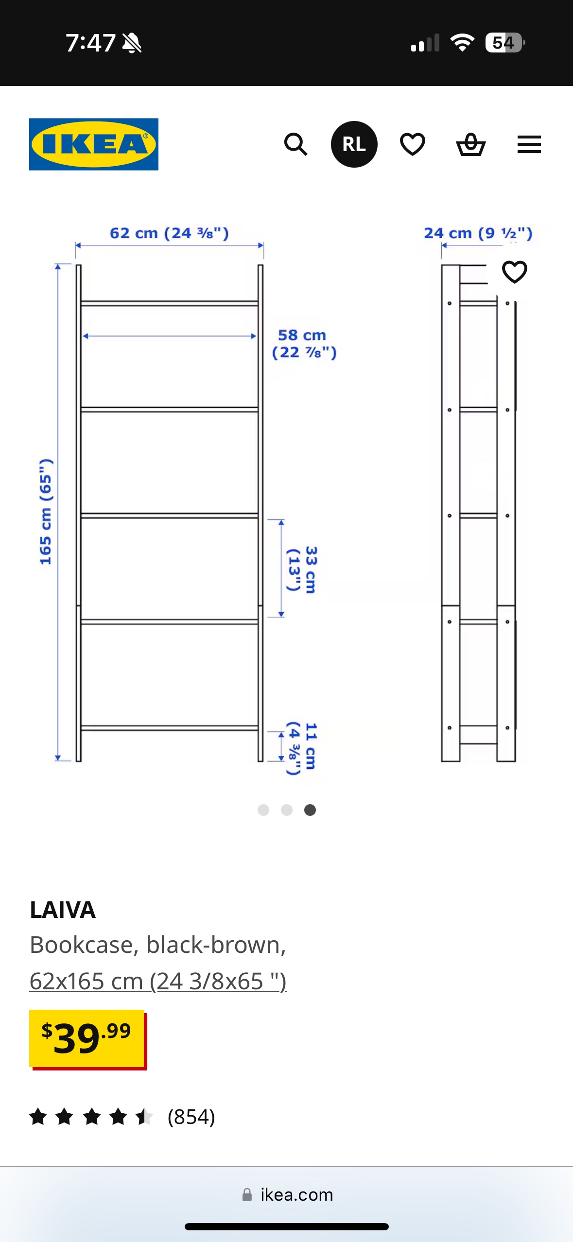 IKEA LAIVA Bookcase Shelf - photo 4