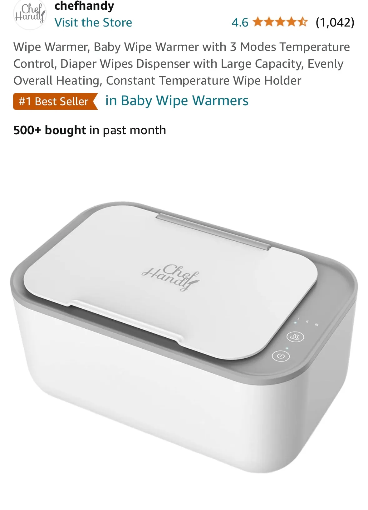Chef Handy Baby Wipe Warmer with 3 Modes thumbnail